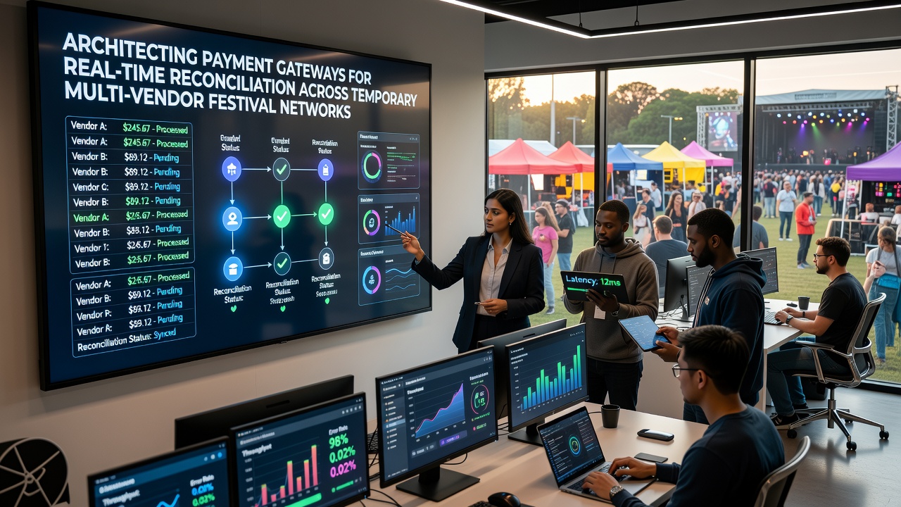 Realtime dashboard weergave van transacties en reconciliatie over festivalvendors