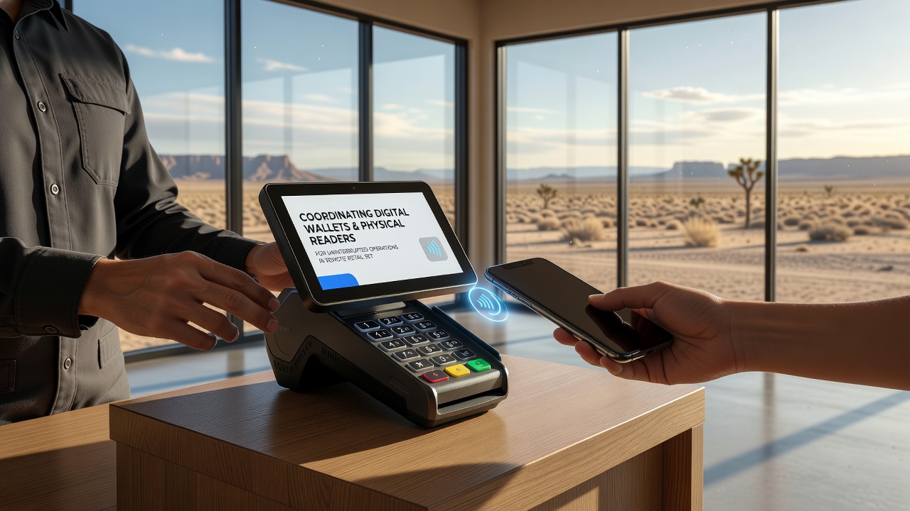 Fysieke reader in een onbemand retailpunt met digitale wallet ondersteuning