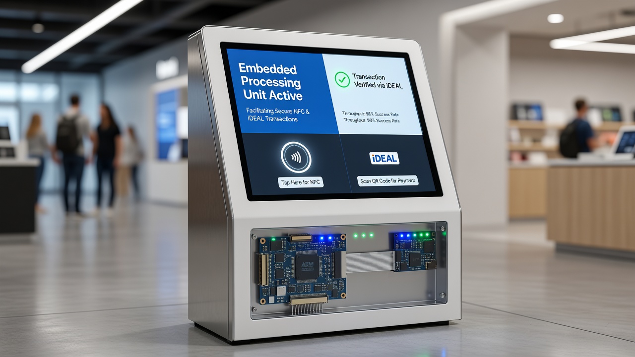 Secure transaction flow in retail kiosks with NFC and iDEAL