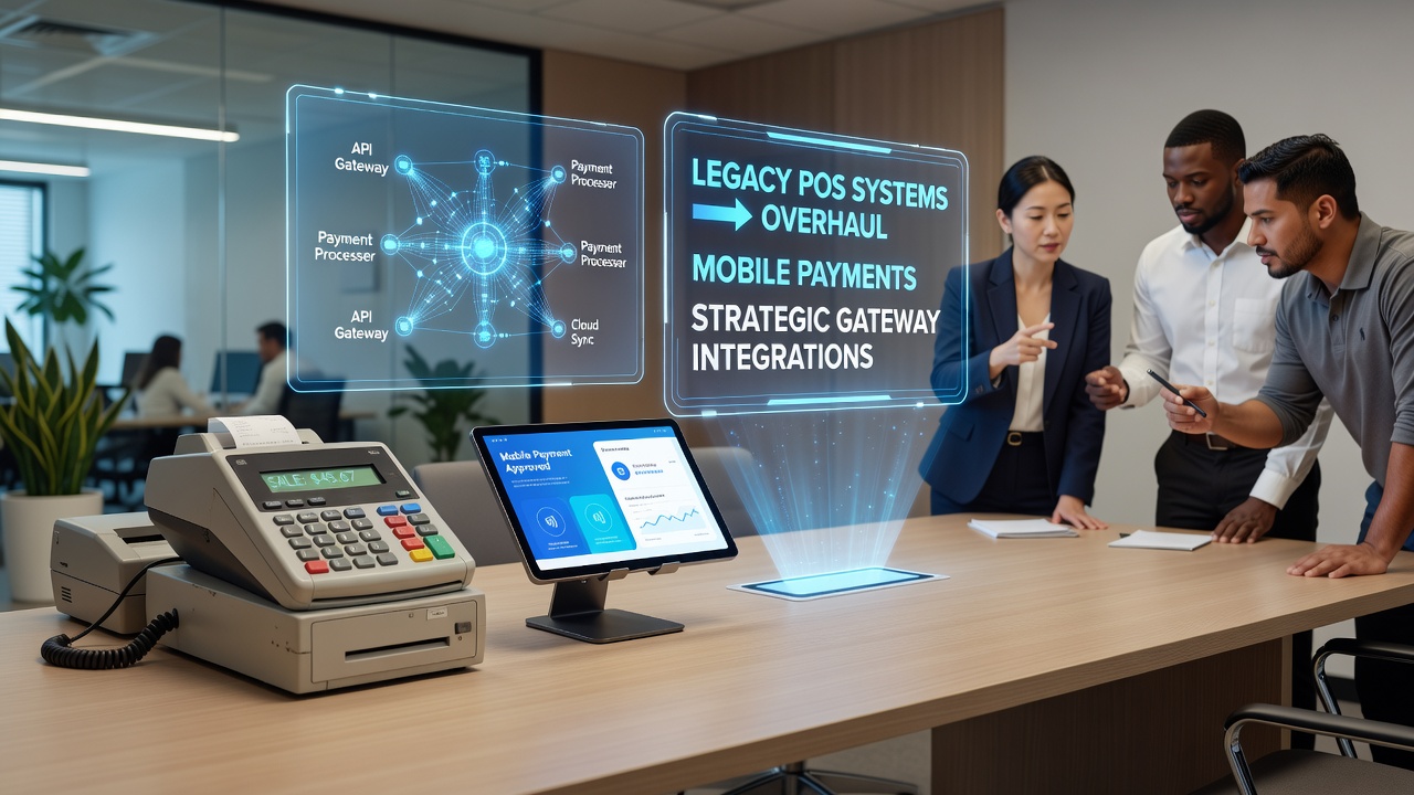 Gateway-integratie in actie met mobiele wallet op een legacy POS-terminal