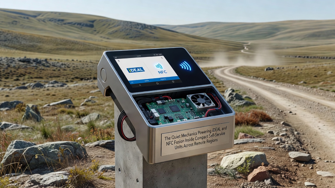 NFC reader en iDEAL gateway integratie in een vending machine unit op een remote locatie