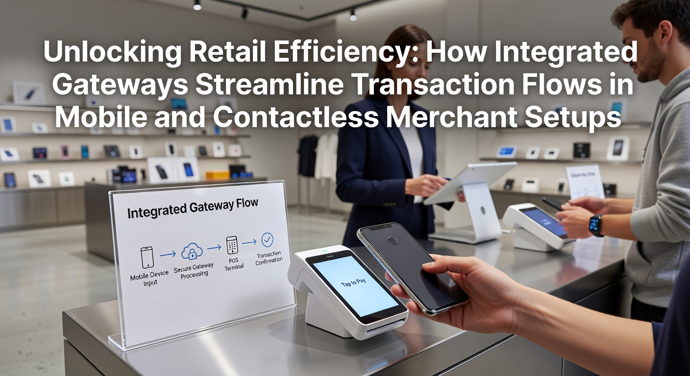 Geïntegreerde betaalgateways die mobiele en contactloze transacties in retailomgevingen verwerken